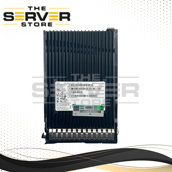 HPE 3.84TB NVMe U.3 G4 x4 RI SFF SC 2.5" SSD Micron 7450 Pro MTFDKCC3T8TFR P54267-003 P47842-B21 P48221-001