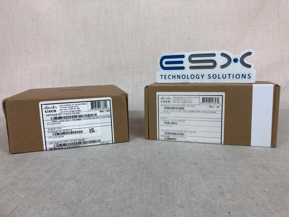 Cisco IP DECT 6825 & Cisco 110 IP DECT Repeater bundle, In Factory Box
