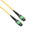 Pre-terminated MPO 2x2 Shuffle Breakout Cable, 16 Fibers, 2 x MPO-8 APC (Female) to 2 x MPO-8 APC (Female), Single Mode (OS2), Type 2, LSZH/OFNP, 0.35dB Max, Breakout 80cm, Yellow