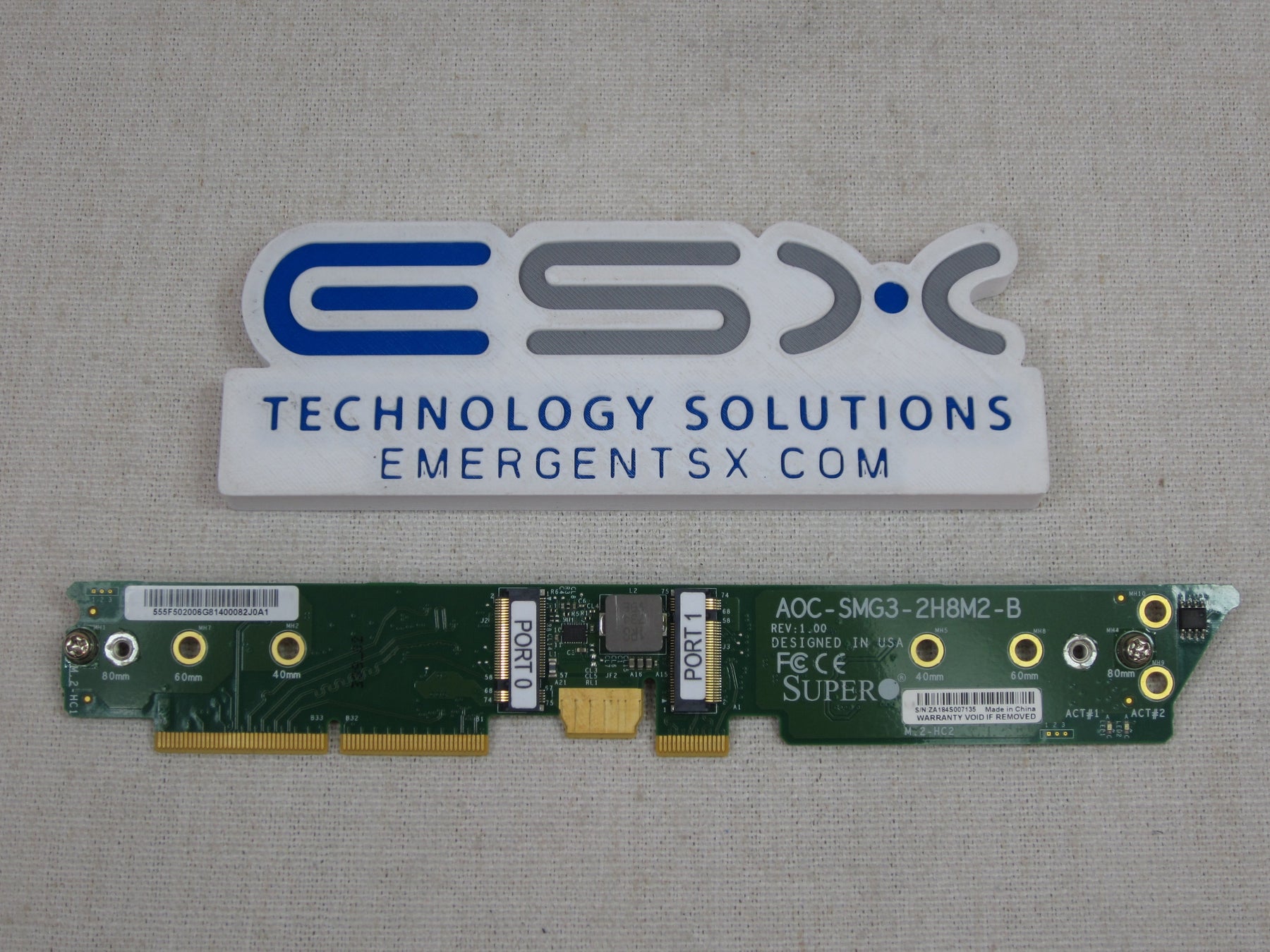 Supermicro AOC-SMG3-2H8M2-B SATA/NVMe M.2 Hybrid Carrier Card for BigTwin Server