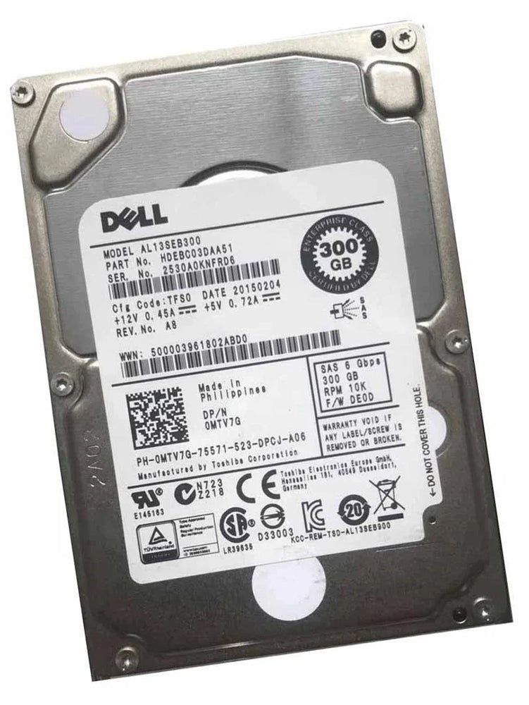 Toshiba HDEBC03DAA51 300GB 10K SAS-6Gbps 2.5Inch Internal hard drive | USED
