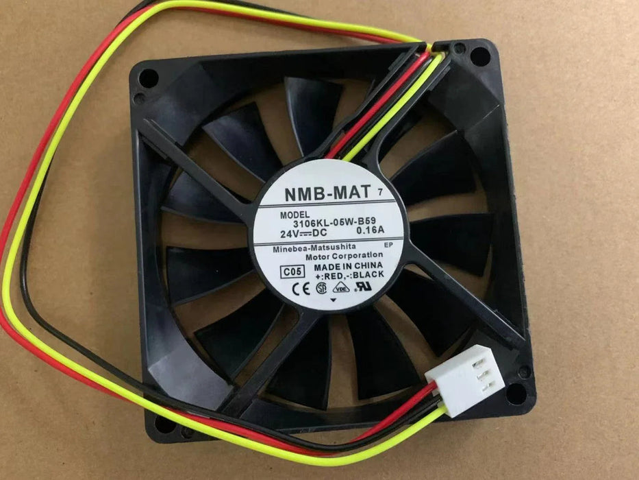 3106KL-05W-B59 NMB-MAT Cooling Fan A90L-0001-0422 24V DC 0.16A 80x80x15MM NMB