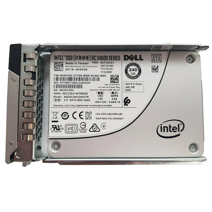 Dell V6YD5 240GB SATA-6Gbps Mixed-Use TLC 2.5" SSD | USED