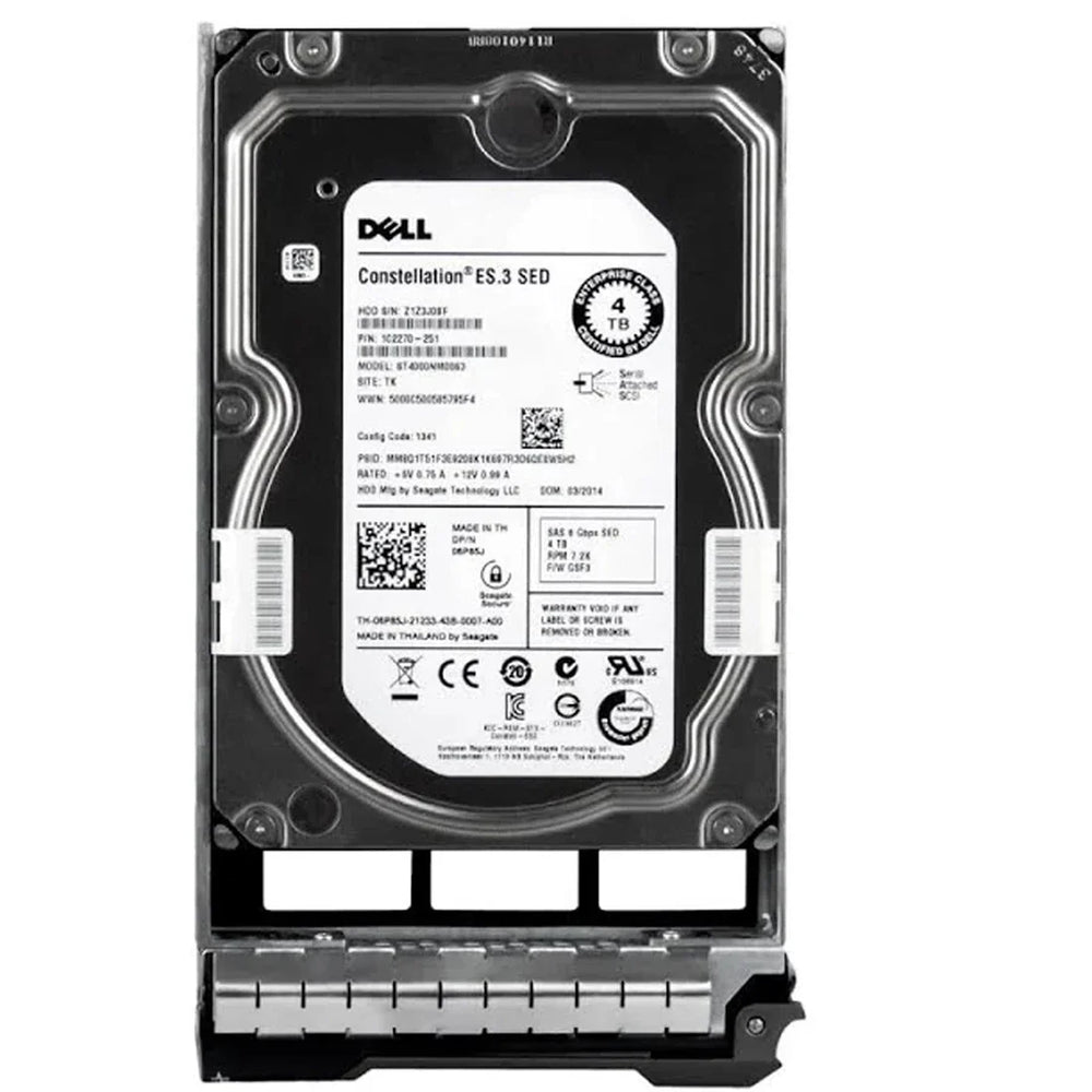 dell 6P85J SED 4TB 7.2k SAS 6Gbps 3.5inch Hot Plug Hard Drive | USED