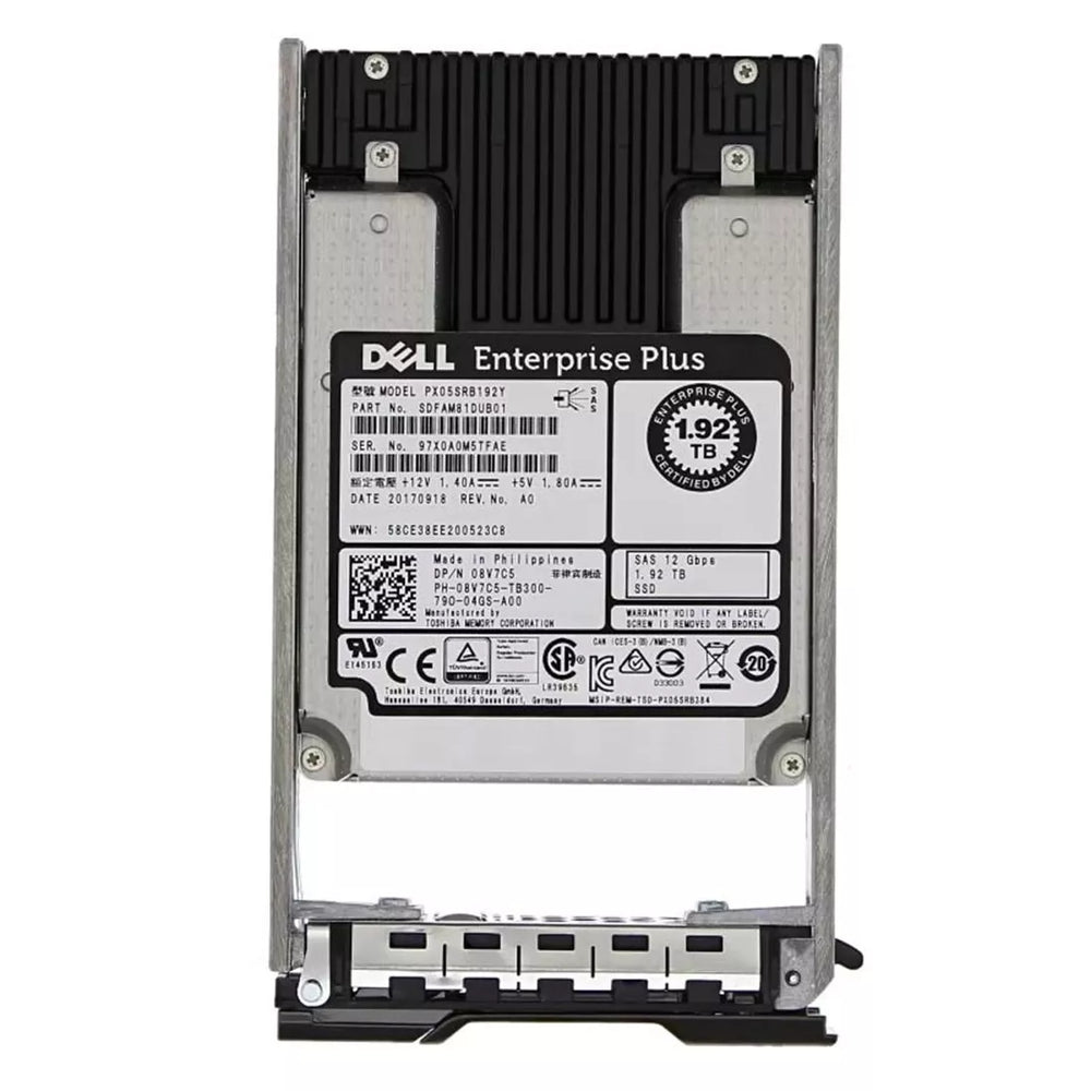 Dell 8V7C5 1.92TB SAS-12Gbps RI 2.5Inch SSD | USED