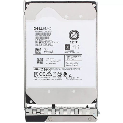 Dell 00JHTD 12TB SED 7.2K SAS 12Gbps 512e 256MB 3.5inch Hot-Plug HDD with Tray | USED