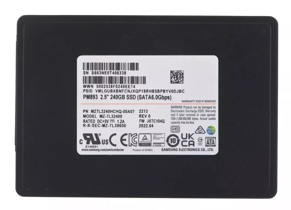 Samsung SM883 MZ7KH480HAHQ SSD 480 GB SATA 6Gb/s | USED