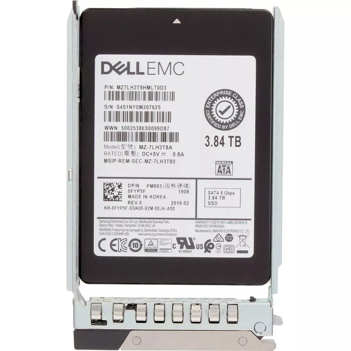 Dell FYP5F 3.84Tb SATA-6Gbps 2.5Inch Read Intensive 1DWPD Hot Plug SSD | BRAND NEW