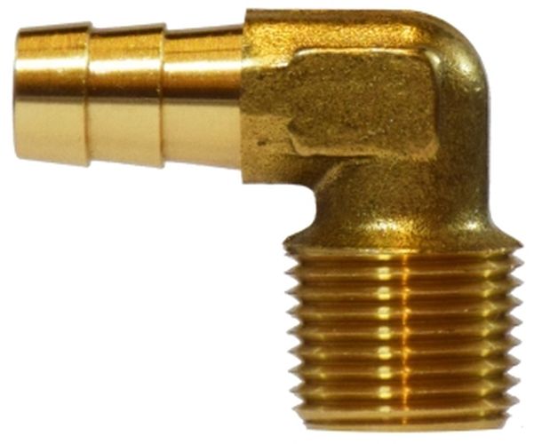 32048 | 1/2 X 1/4 HOSE BARB X MIP ELBOW | Midland Metal Mfg.