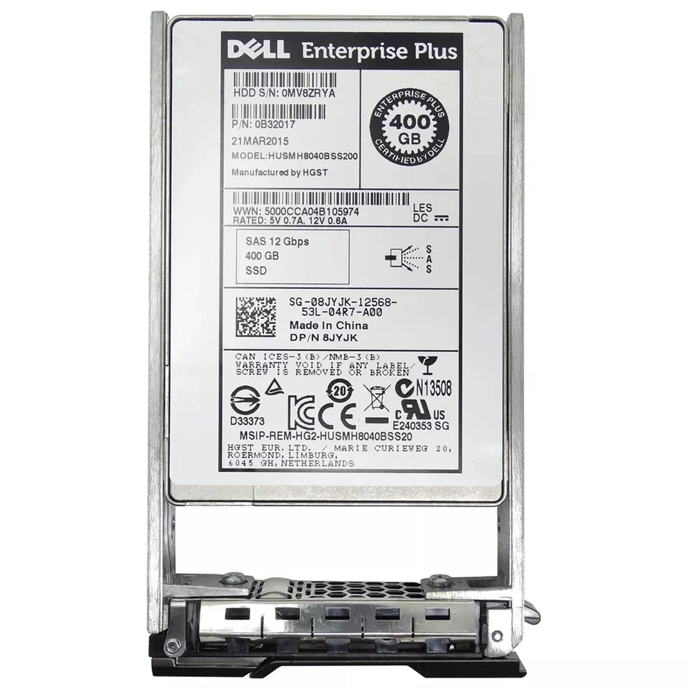 Dell 8JYJK EP+ Compellent 400GB SAS 12Gbps SSD | USED