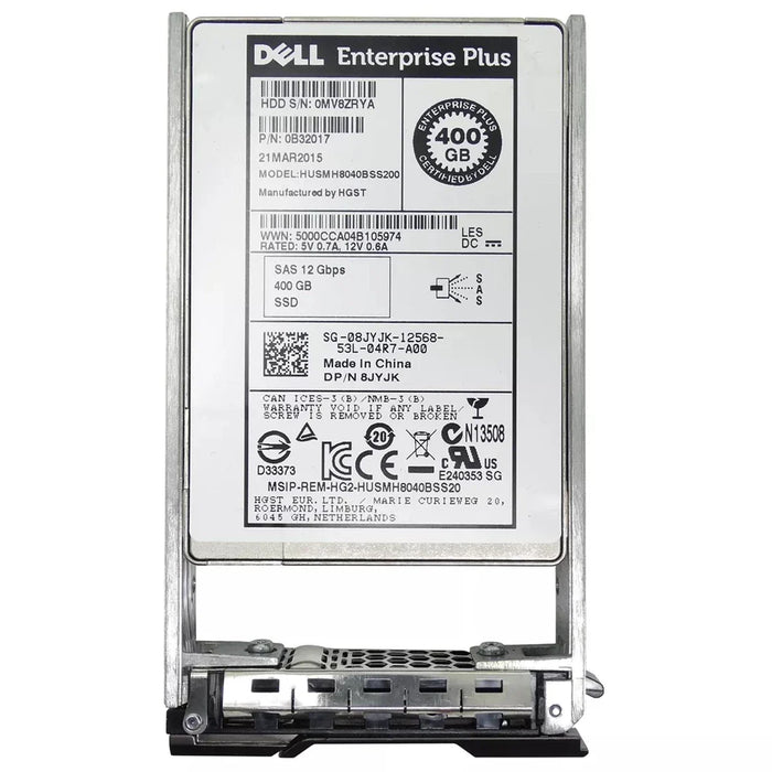 Dell 8JYJK EP+ Compellent 400GB SAS 12Gbps SSD | USED