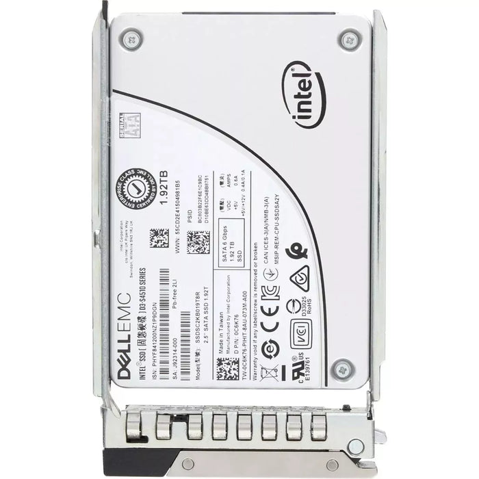 Dell C6K76 1.92TB SATA 6Gbps Read Intensive 1DWPD 2.5-Inch Hot Plug SSD | USED