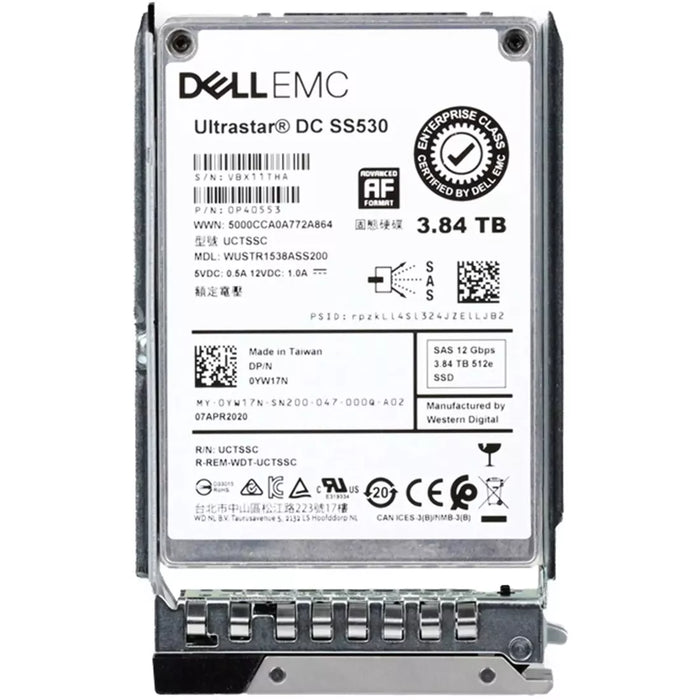 Dell YW17N 3.84TB SAS-12Gbps Read Intensive 2.5-inch Hot Plug SSD | BRAND NEW