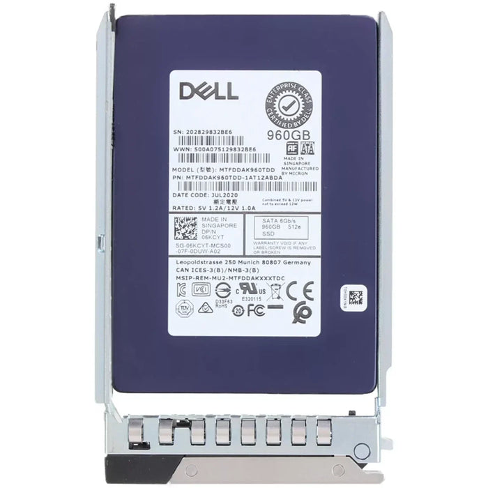 Dell 6KCYT 960 GB 2.5" Sata-6Gbps Mixed Use TLC SSD REF | USED