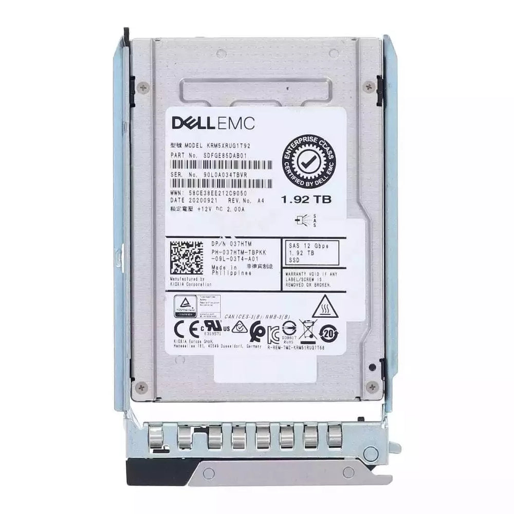 Dell 37HTM 1.92TB SAS-12Gbps Read Intensive 1DWPD 2.5Inch SSD | USED