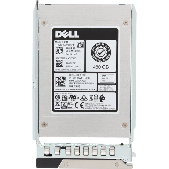 DELL 8RRW8 480GB SATA-6Gbps Read Intensive 1 DWPD 2.5 Inch Hot Plug SSD New | USED