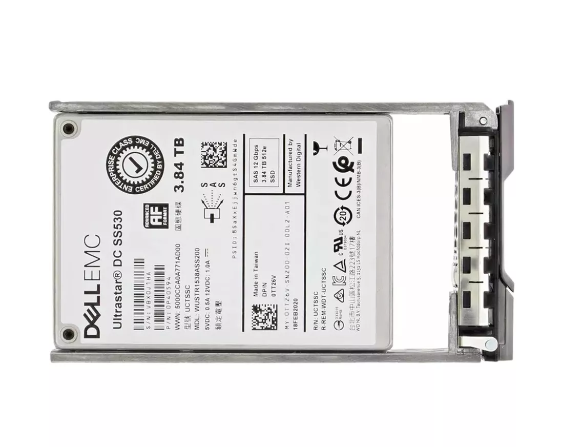 Dell TT26V 3.84TB SAS 12Gbps 2.5inch Read Intensive SSD for Compellent | USED