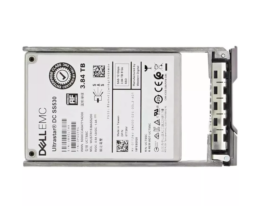 Dell TT26V 3.84TB SAS 12Gbps 2.5inch Read Intensive SSD for Compellent | USED
