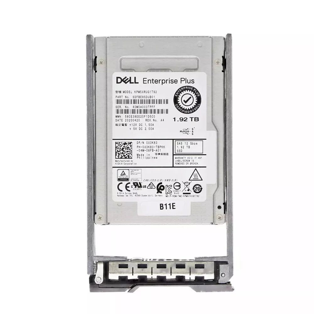 Dell X3K83 1.92tb Read Intensive SAS-12Gbps 2.5Inch SSD | USED