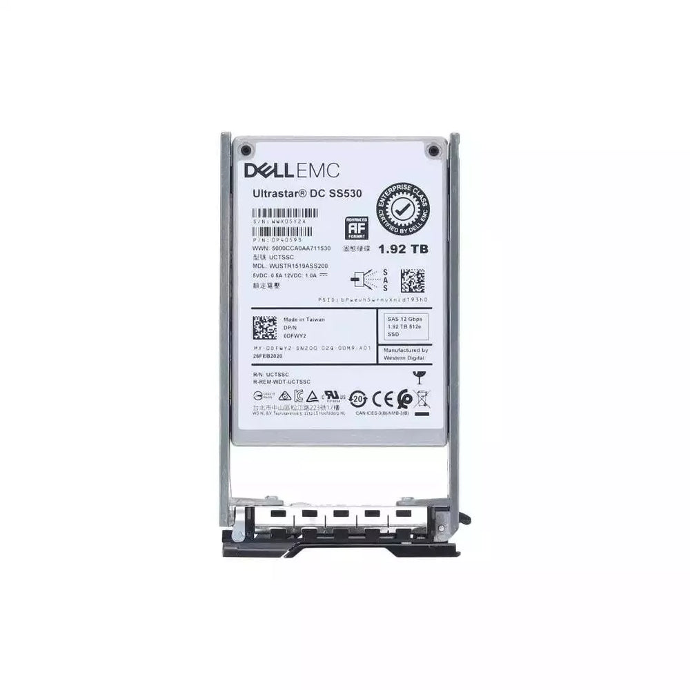 Dell DFWY2 1.92TB SAS-12Gbps RI 2.5inch SSD | USED