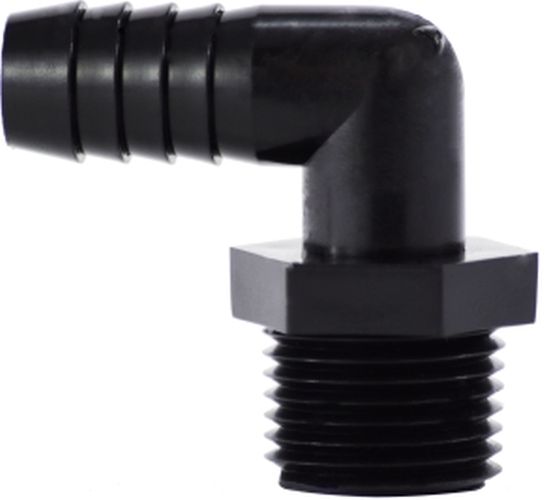 33047B | 3/8 X 1/2 HOSE X MIP POLY ELBOW | Midland Metal Mfg.