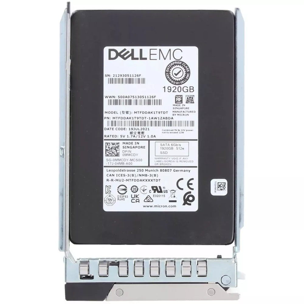 Dell MMCDY 1.92TB SATA-6Gbps Mixed Use 3DWPD 2.5-Inch Hot-Plug SSD Ref | USED