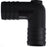 33396B | 3/4 BLACK POLY HB UNION ELBOW | Midland Metal Mfg.