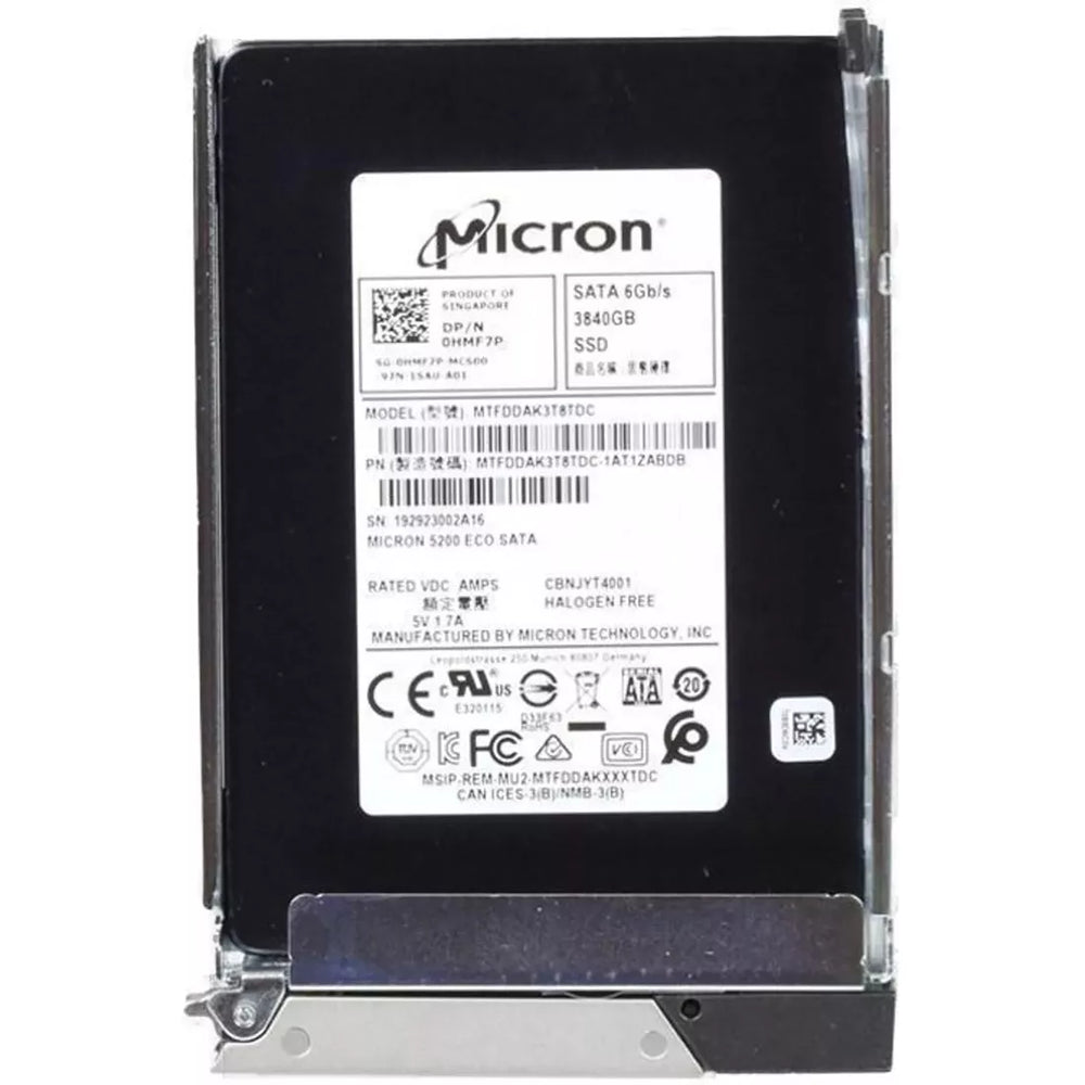 Dell HMF7P 3.84TB SATA-6Gbps 2.5Inch Read Intensive 1DWPD Hot Plug SSD | BRAND NEW