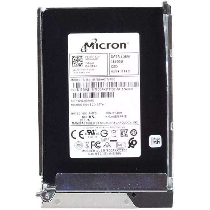 Dell HMF7P 3.84TB SATA-6Gbps 2.5Inch Read Intensive 1DWPD Hot Plug SSD | BRAND NEW