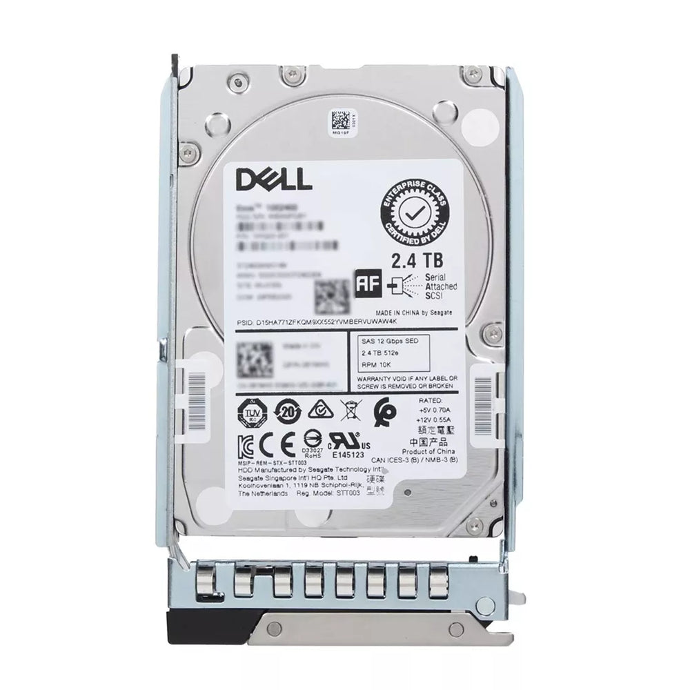 Dell 7V9J6 2.4TB SED 10K SAS-12Gbps 512e 256MB 2.5" Hot-Plug HDD with Tray | USED