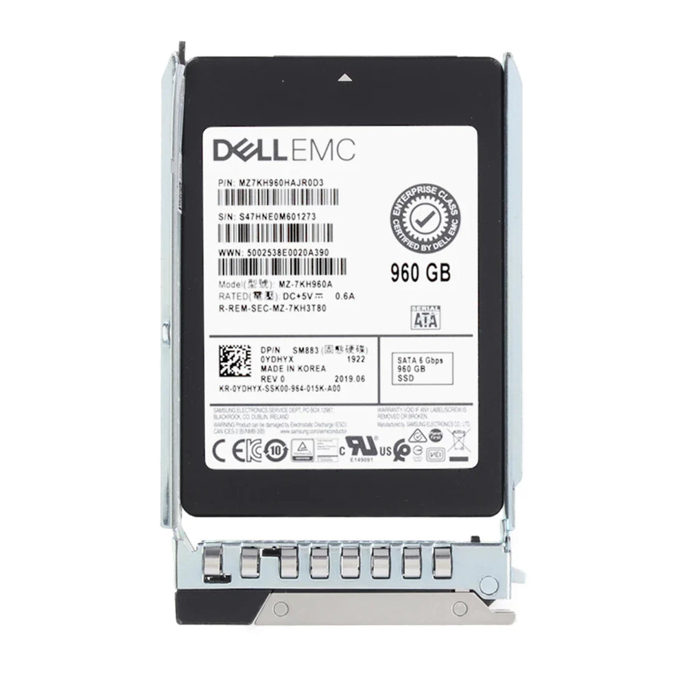 Dell YDHYX 960GB SATA 6Gbps Mixed Use 3DWPD 2.5-inch Hot-Plug SSD New | USED
