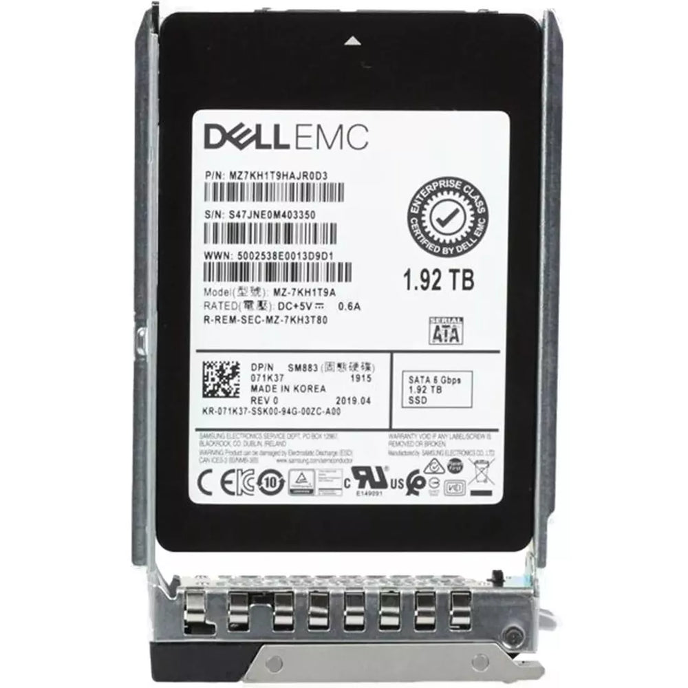 Dell 71K37 1.92TB SATA-6Gbps Mixed Use 3DWPD 2.5-Inch Hot Plug SSD New | BRAND NEW
