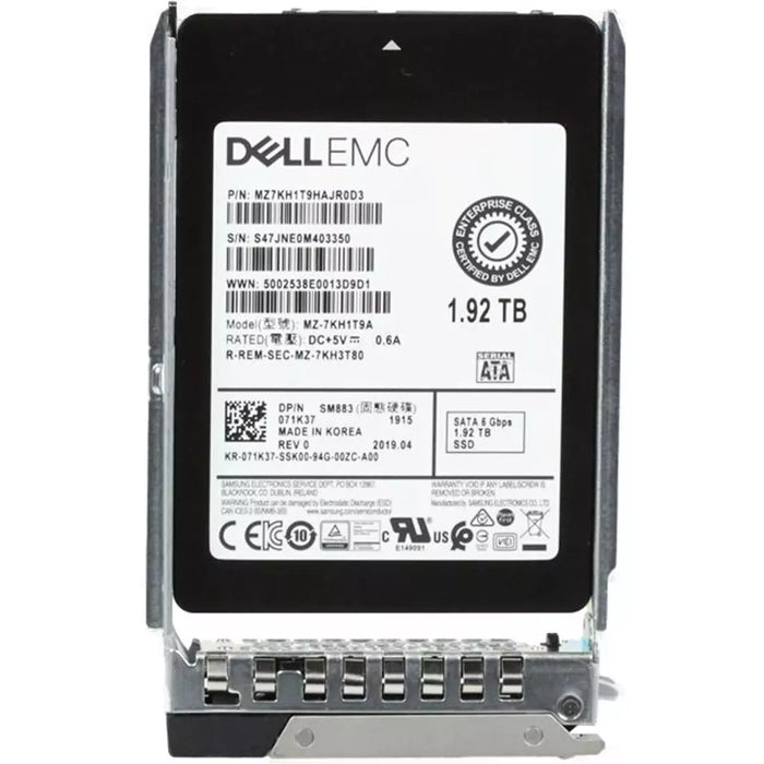 Dell 71K37 1.92TB SATA-6Gbps Mixed Use 3DWPD 2.5-Inch Hot Plug SSD New | BRAND NEW