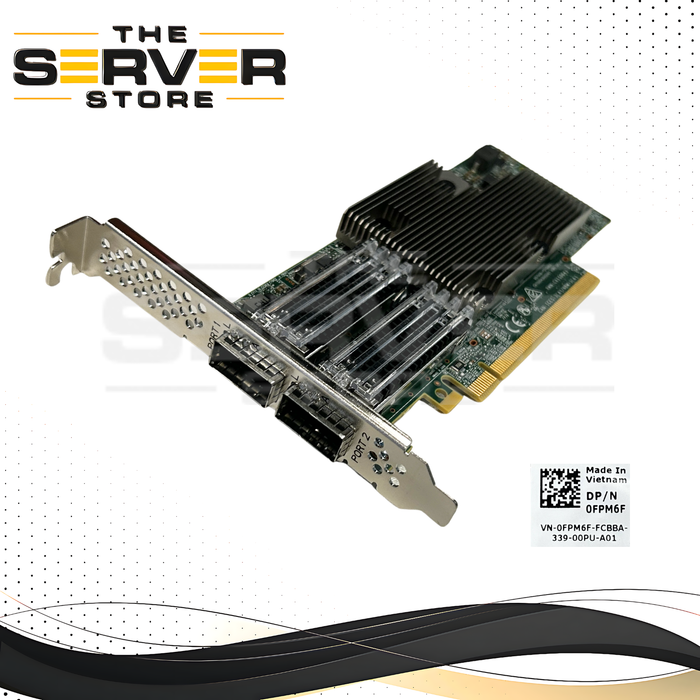 Dell Broadcom 57508 Dual-Port 100GbE QSFP56 PCIe 4.0 x16 NIC 0FPM6F FPM6F