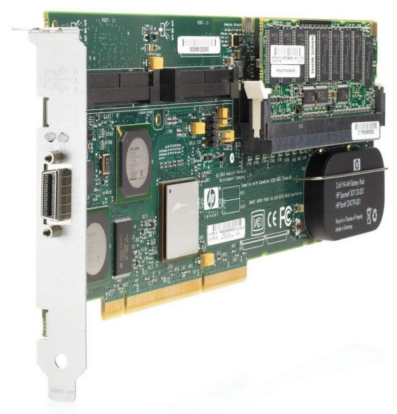 337972B21B HP Smart Array P600 PCI-X SAS 3Gb/s SATA PCI Express 8-Channel 64-Bit 256MB Cache (BBWC) RAID Controller Card