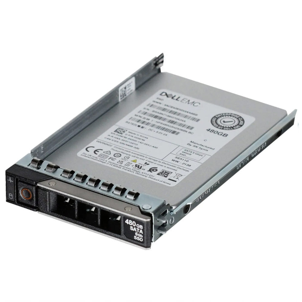 Dell 2.5" 480GB SATA 6Gbps RI 512e 1 DWPD SSD w/ 3.5" Hyb Car | 3397M