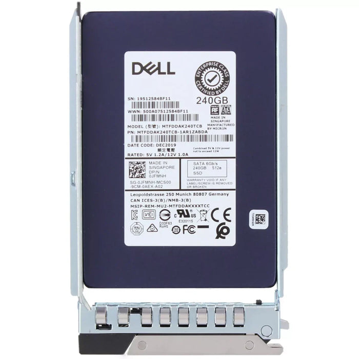 Dell JFMNH 240GB SATA-6Gbps Mixed-Use TLC 2.5" Enterprise SSD | USED