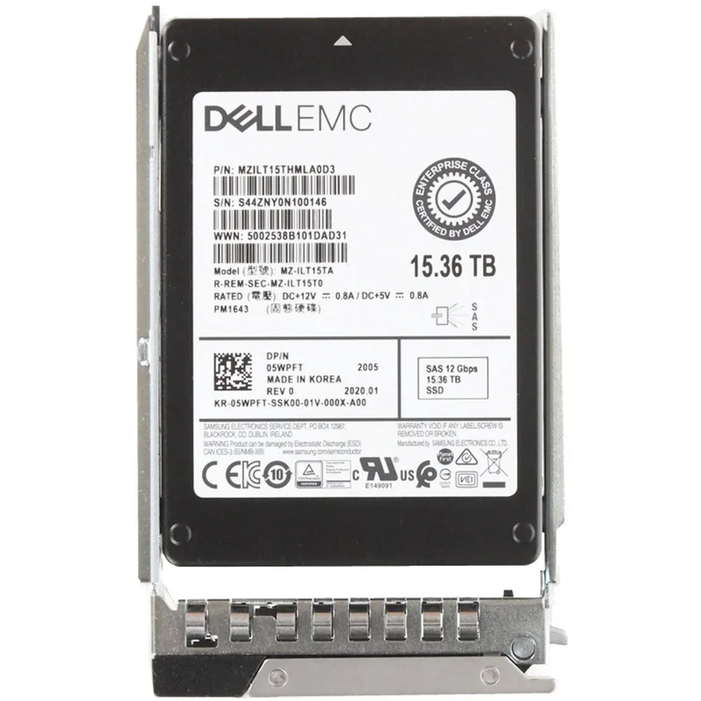 Dell 5WPFT 15.36TB Read Intensive SAS-12Gbps 2.5 Inch Hot Plug SSD | BRAND NEW