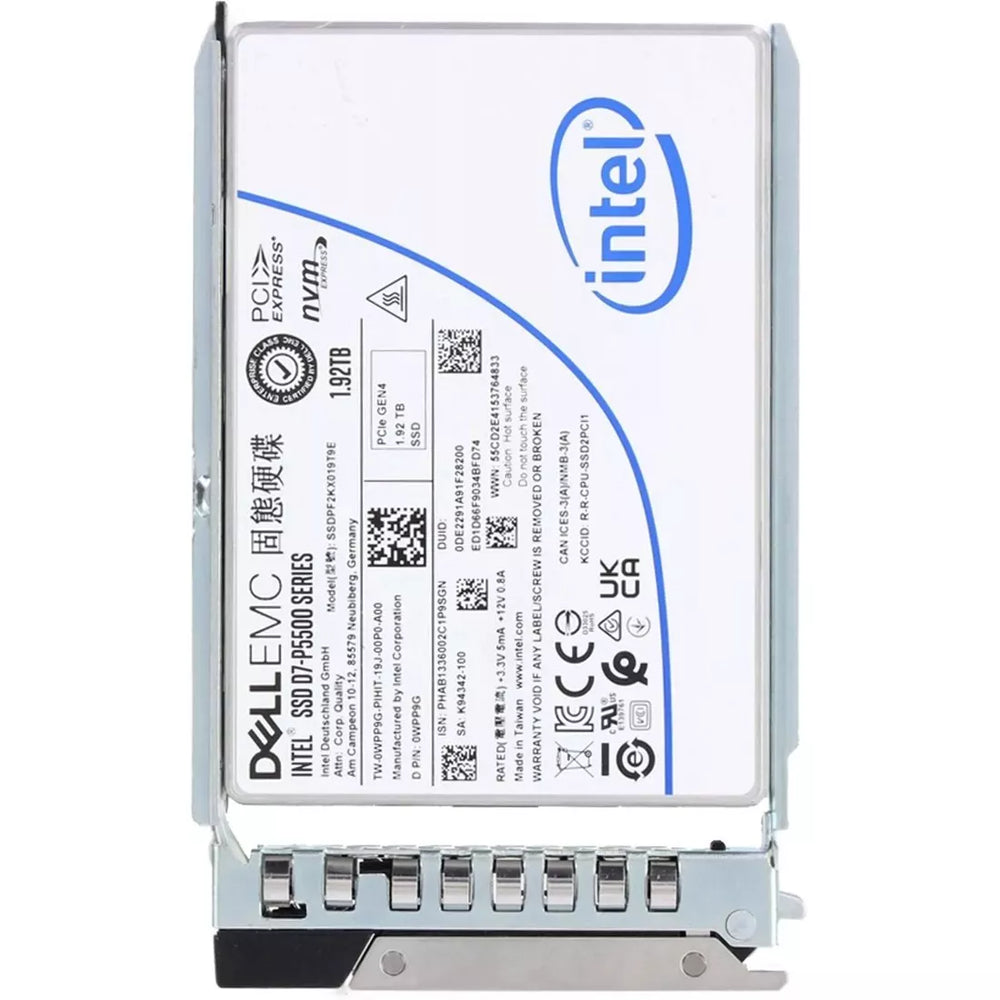 Dell WPP9G 1.92TB U.2 NVMe PCIe 4.0 x4 SSD Read Intensive TLC 1DWPD | USED