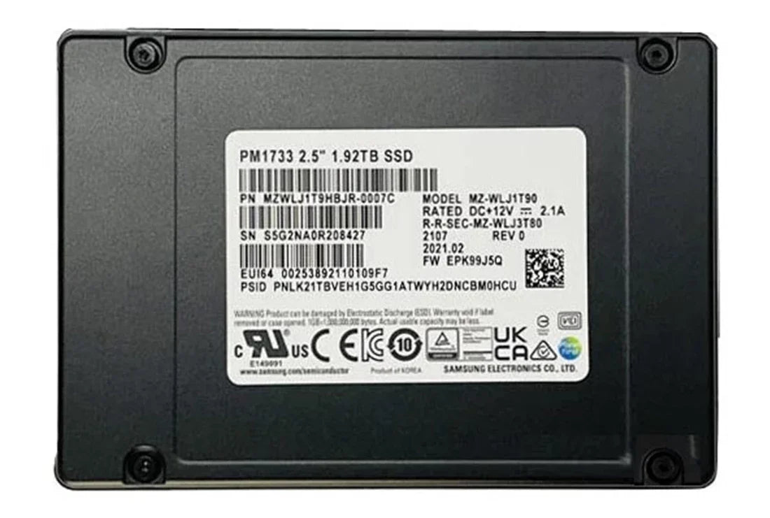 Samsung PM1733 MZWLJ1T9HBJR-0007C SSD 1.92 TB Pci Express 4.0 x4 (NVMe) Brand New | USED