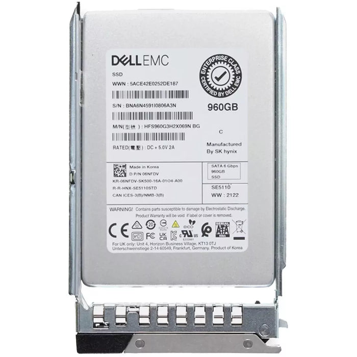 Dell 6NFDV 960GB SATA-6Gbps Read Intensive 1DWPD 2.5in Hot-Plug SSD New | USED