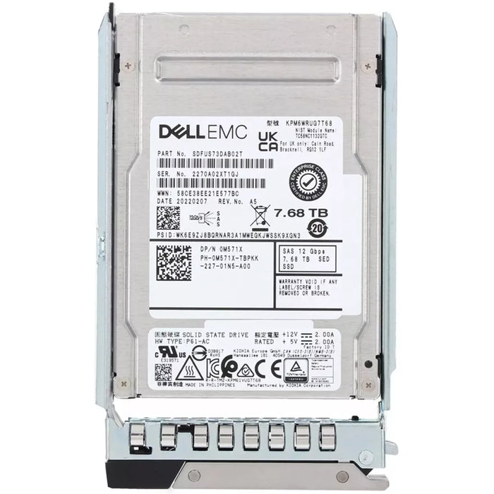 Dell M571X 7.68Tb SED SAS-12Gbps Read Intensive 1DWPD 2.5Inch SSD | NEW