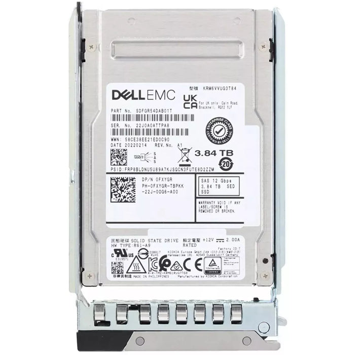 Dell FXYGR 3.84TB SAS-12Gbps SED Mixed Use 3DWPD 2.5Inch Hot Plug SSD | USED