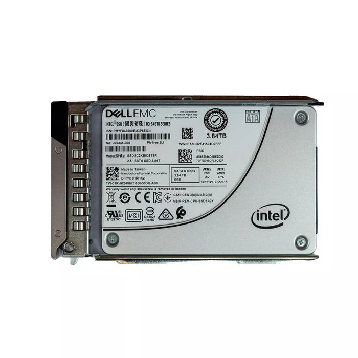 Dell 1RHK2 3.84Tb SATA 6Gbps 2.5Inch Read Intensive 1DWPD Hot Plug SSD | USED