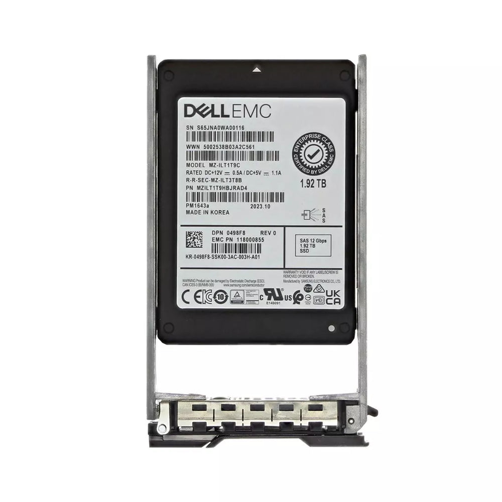 Dell 498F8 1.92TB SAS-12Gbps Read Intensive 2.5inch SSD | USED