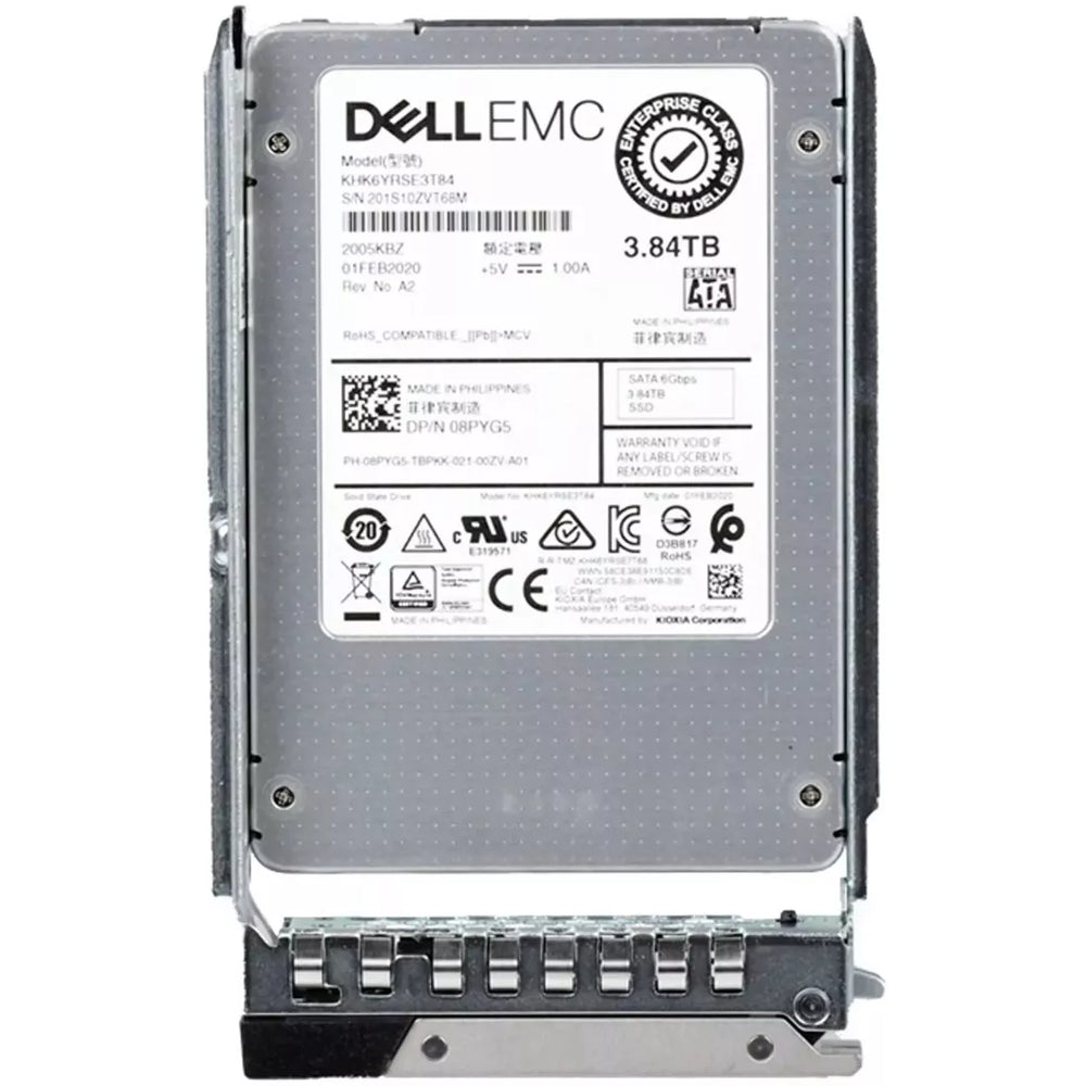 Dell 8PYG5 3.84Tb SATA 6Gbps 2.5Inch Read Intensive 1DWPD Hot Plug SSD | USED