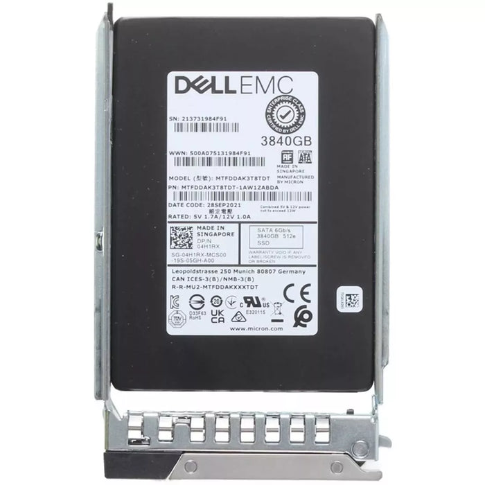 Dell 4H1RX 3.84Tb SATA-6Gbps 2.5Inch Mixed Use 3DWPD Hot-Plug SSD | USED
