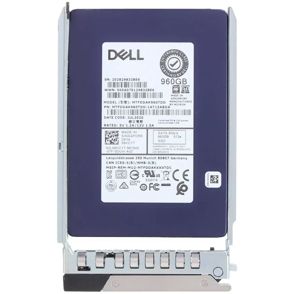 Dell 6KCYT 960GB SATA-6Gbps Mixed Use 3DWPD 2.5-inch Hot-Plug SSD NEW | USED