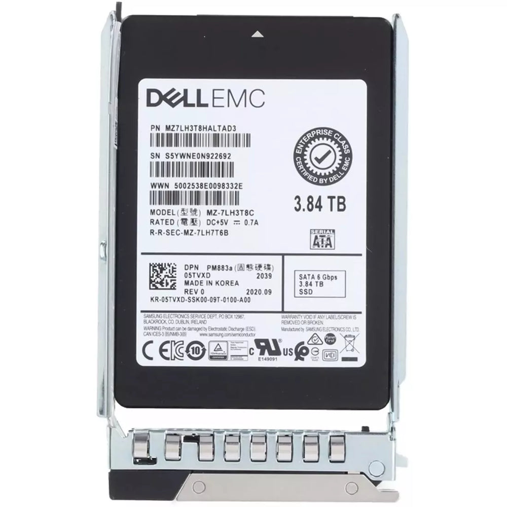 Dell 5TVXD 3.84Tb SATA 6Gbps 2.5Inch Read Intensive 1DWPD Hot-Plug SSD | BRAND NEW
