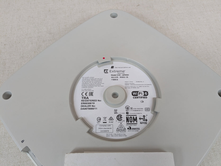 Extreme Networks AP510C-WW Dual Band Indoor Wireless Access Point WiFi6 w/ Mount